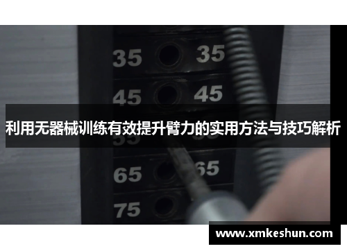 利用无器械训练有效提升臂力的实用方法与技巧解析